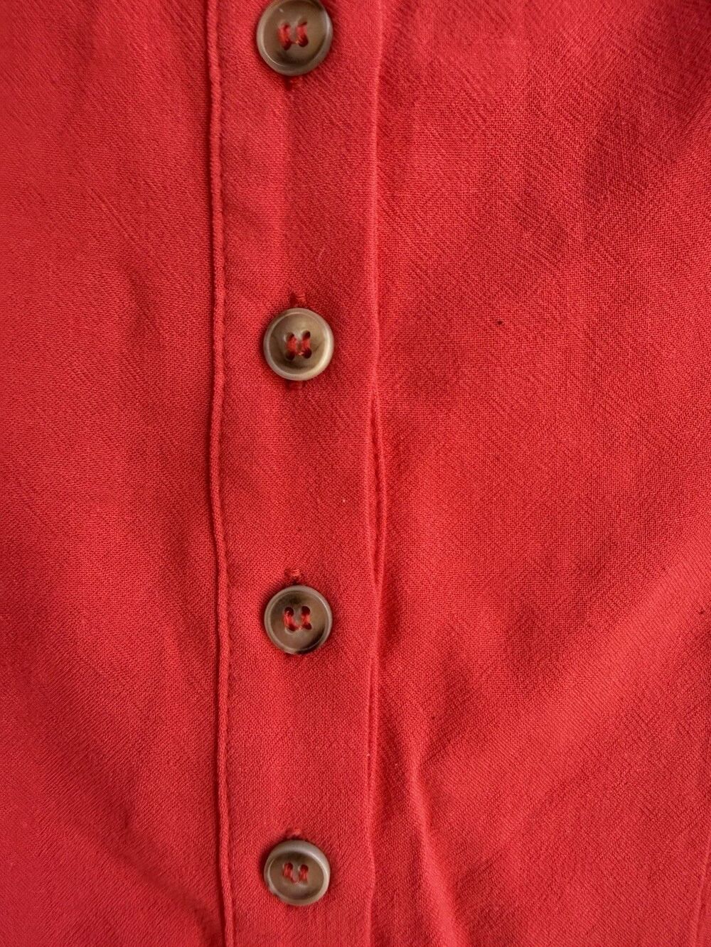 Lovestitch Red Shirt Small NWT Spaghetti Strap Button Down Cami Romantic - Picture 4 of 15